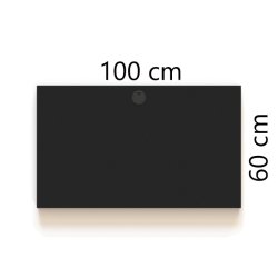 ConSet Bordplade 100x60 - Sort - Rektangul�r