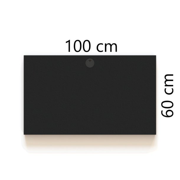 ConSet Bordplade 100x60 - Sort - Rektangul�r