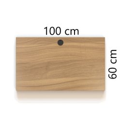 ConSet Bordplade 100x60 - Valn�d - Rektangul�r