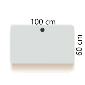 ConSet Bordplade 100x60 - Hvid - Rektangul�r