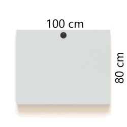ConSet Bordplade 100x80 - Hvid - Rektangul�r