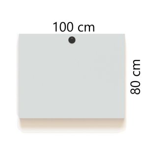 ConSet Bordplade 100x80 - Hvid - Rektangul�r