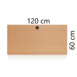 ConSet Bordplade 120x60 - B�g - Rektangul�r