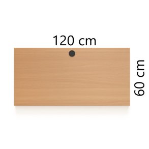 ConSet Bordplade 120x60 - B�g - Rektangul�r