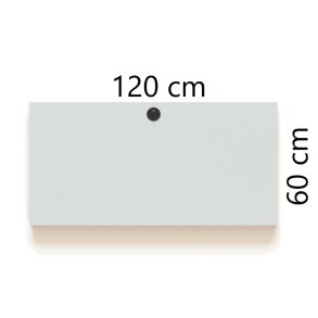 ConSet Bordplade 120x60 - Hvid - Rektangul�r