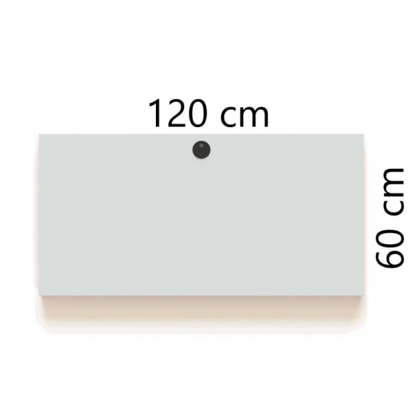ConSet Bordplade 120x60 - Hvid - Rektangul�r