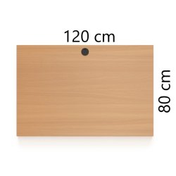 ConSet Bordplade 120x80 - B�g - Rektangul�r
