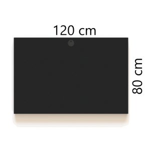 ConSet Bordplade 120x80 - Sort - Rektangul�r
