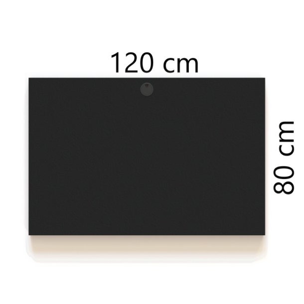 ConSet Bordplade 120x80 - Sort - Rektangul�r