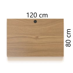 ConSet Bordplade 120x80 - Valn�d - Rektangul�r