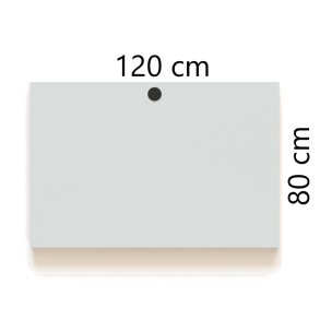 ConSet Bordplade 120x80 - Hvid - Rektangul�r