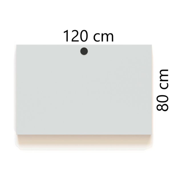 ConSet Bordplade 120x80 - Hvid - Rektangul�r