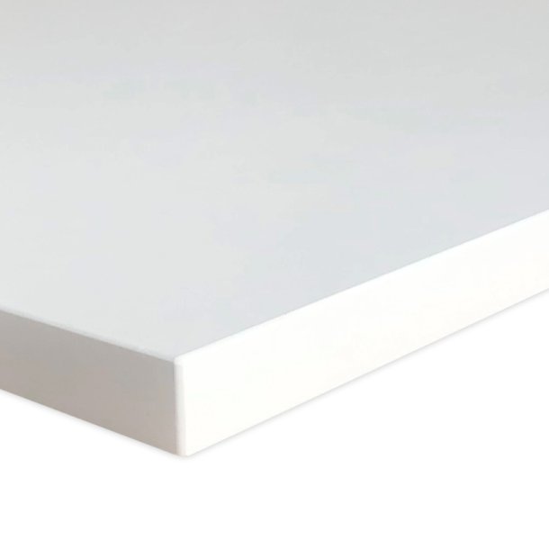 ConSet Bordplade 138x92 - Hvid - Afrundet hj�rneplade