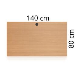 ConSet Bordplade 140x80 - B�g - Rektangul�r