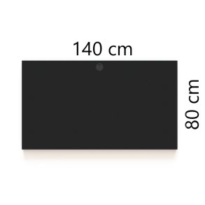 ConSet Bordplade 140x80 - Sort - Rektangul�r