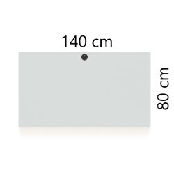 ConSet Bordplade 140x80 - Hvid - Rektangul�r