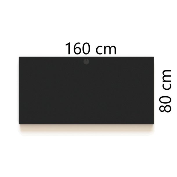 ConSet Bordplade 160x80 - Sort - Rektangul�r