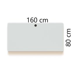 ConSet Bordplade 160x80 - Hvid - Rektangul�r