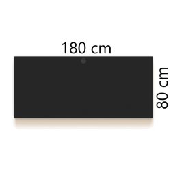 ConSet Bordplade 180x80 - Sort - Rektangul�r