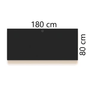 ConSet Bordplade 180x80 - Sort - Rektangul�r