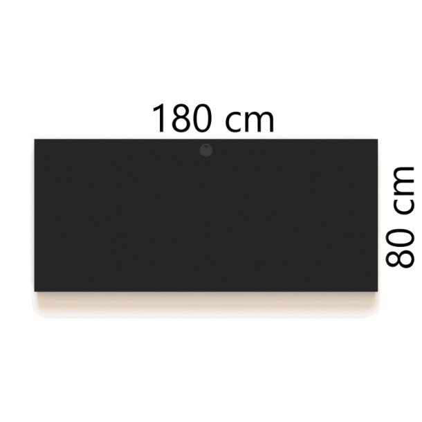 ConSet Bordplade 180x80 - Sort - Rektangul�r