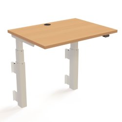 ConSet H�ve S�nkebord 80x60 - 501-39 - B�g bordplade - v�gmonteret hvidt stel