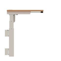 ConSet H�ve S�nkebord 80x60 - 501-39 - B�g bordplade - v�gmonteret hvidt stel