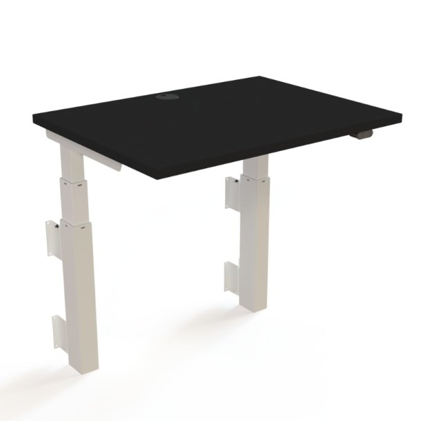 ConSet H�ve S�nkebord 80x60 - 501-39 - Sort bordplade - v�gmonteret hvidt stel