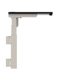 ConSet H�ve S�nkebord 80x60 - 501-39 - Sort bordplade - v�gmonteret hvidt stel