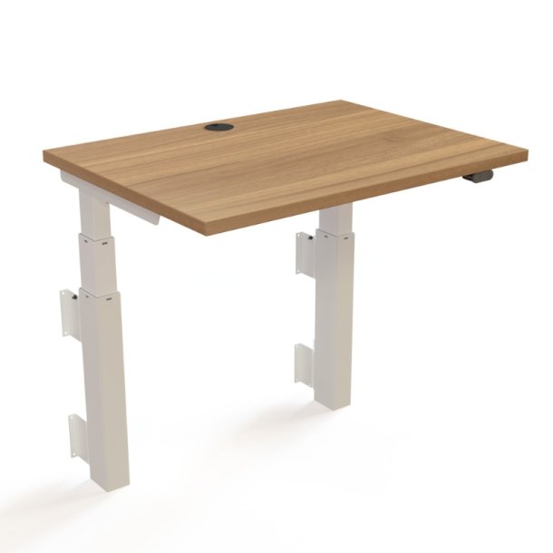 ConSet H�ve S�nkebord 80x60 - 501-39 - Valn�d bordplade - v�gmonteret hvidt stel