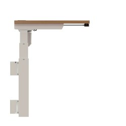 ConSet H�ve S�nkebord 80x60 - 501-39 - Valn�d bordplade - v�gmonteret hvidt stel