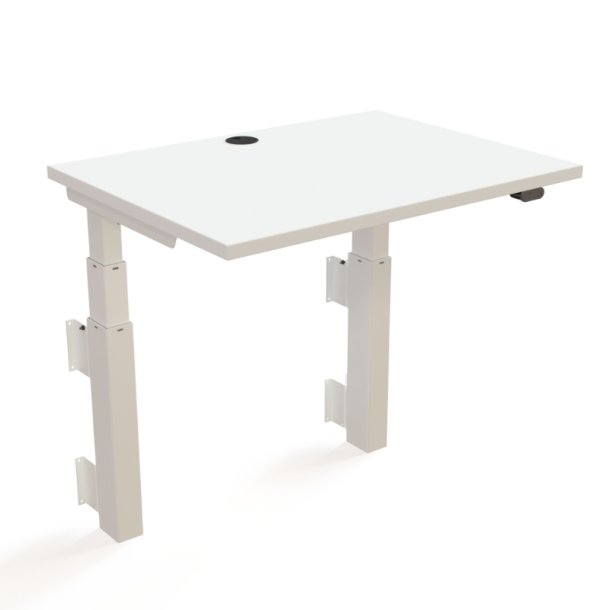 ConSet H�ve S�nkebord 80x60 - 501-39 - Hvid bordplade - v�gmonteret hvidt stel