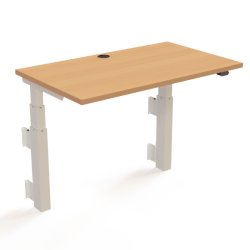 ConSet H�ve S�nkebord 100x60 - 501-39 - B�g bordplade - v�gmonteret hvidt stel