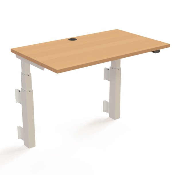 ConSet H�ve S�nkebord 100x60 - 501-39 - B�g bordplade - v�gmonteret hvidt stel