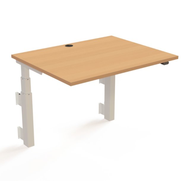 ConSet H�ve S�nkebord 100x80 - 501-39 - B�g bordplade - v�gmonteret hvidt stel