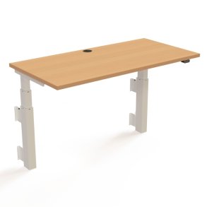 ConSet H�ve S�nkebord 120x60 - 501-39 - B�g bordplade - v�gmonteret hvidt stel
