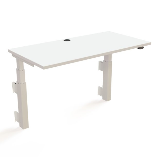 ConSet H�ve S�nkebord 120x60 - 501-39 - Hvid bordplade - v�gmonteret hvidt stel