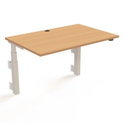 ConSet H�ve S�nkebord 120x80 - 501-39 - B�g bordplade - v�gmonteret hvidt stel