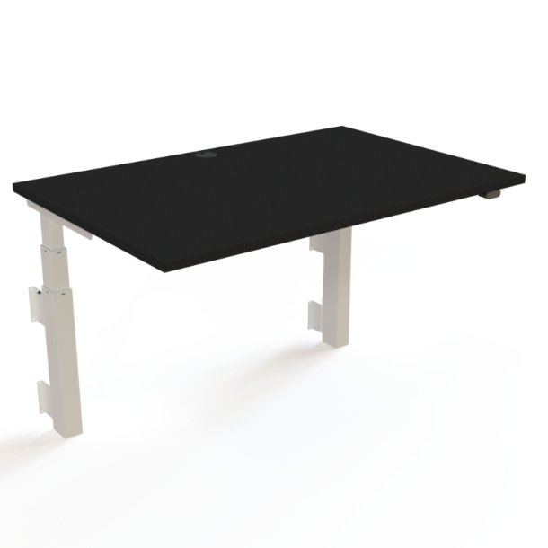 ConSet H�ve S�nkebord 120x80 - 501-39 - Sort bordplade - v�gmonteret hvidt stel