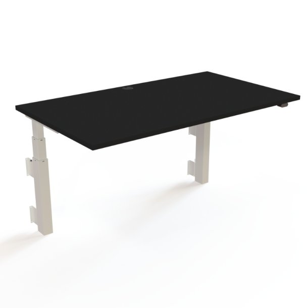 ConSet H�ve S�nkebord 140x80 - 501-39 - Sort bordplade - v�gmonteret hvidt stel