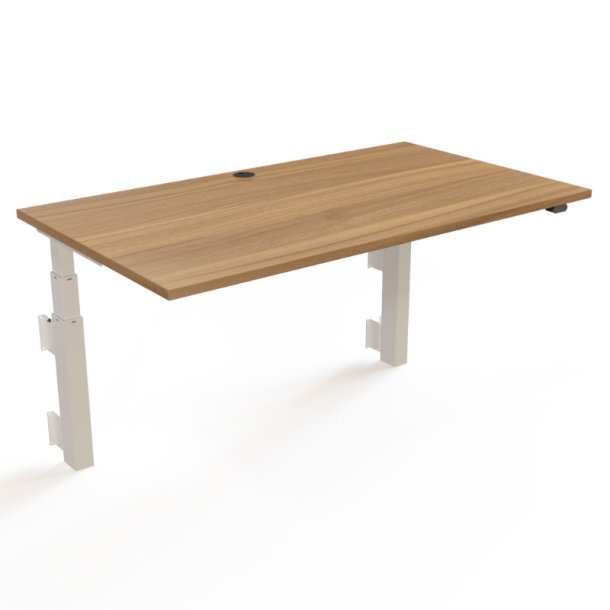 ConSet H�ve S�nkebord 140x80 - 501-39 - Valn�d bordplade - v�gmonteret hvidt stel