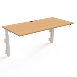 ConSet H�ve S�nkebord 160x80 - 501-39 - B�g bordplade - v�gmonteret hvidt stel