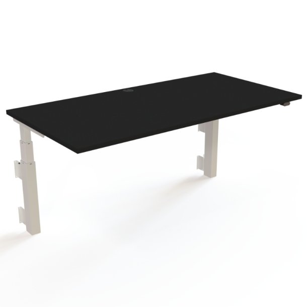 ConSet H�ve S�nkebord 160x80 - 501-39 - Sort bordplade - v�gmonteret hvidt stel