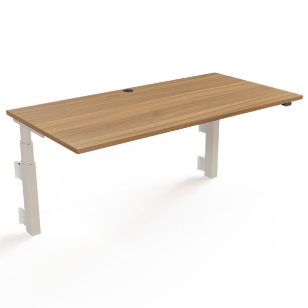 ConSet H�ve S�nkebord 160x80 - 501-39 - Valn�d bordplade - v�gmonteret hvidt stel