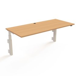 ConSet H�ve S�nkebord 180x80 - 501-39 - B�g bordplade - v�gmonteret hvidt stel