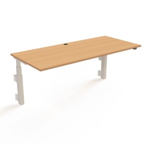 ConSet H�ve S�nkebord 180x80 - 501-39 - B�g bordplade - v�gmonteret hvidt stel