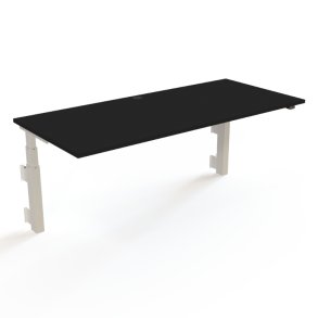 ConSet H�ve S�nkebord 180x80 - 501-39 - Sort bordplade - v�gmonteret hvidt stel