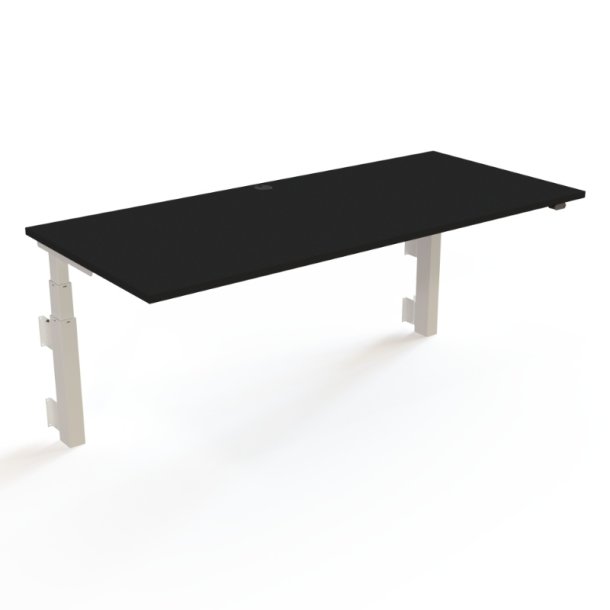 ConSet H�ve S�nkebord 180x80 - 501-39 - Sort bordplade - v�gmonteret hvidt stel