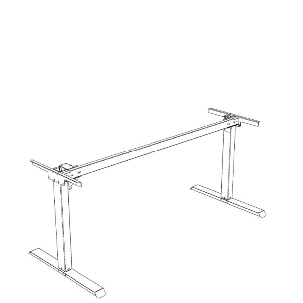 ConSet H�ve/S�nke Stel 501-20 - 152 cm - Sort