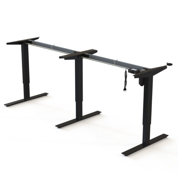 ConSet H�ve/S�nke M�debordsstel 501-47 - 222 cm - Sort